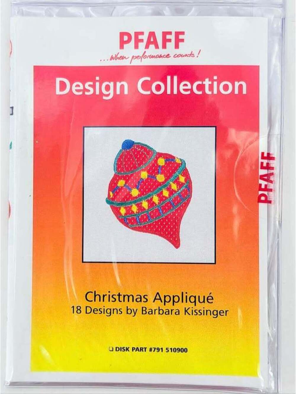 Pfaff Design Collection Christmas Appliqué Embroidery Disk